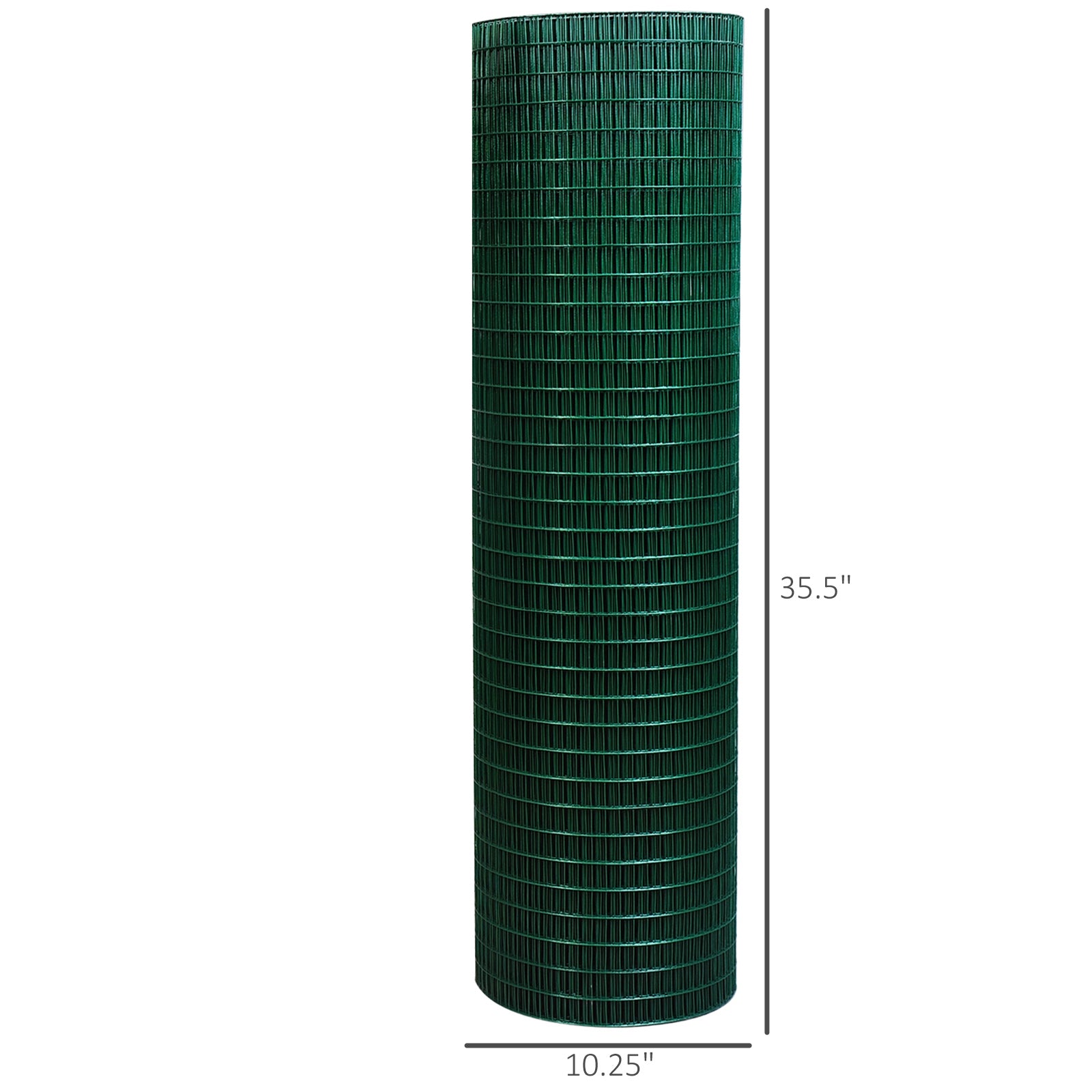 PawHut PVC Coated Steel Chicken Rabbit Mesh Fencing Wire Garden Galvanized Fence Border