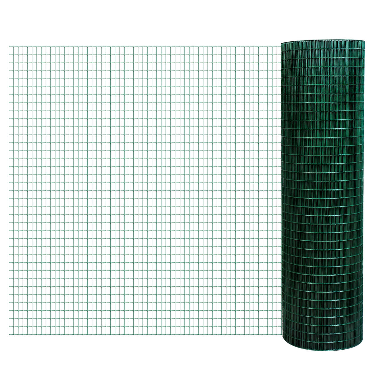 PawHut PVC Coated Steel Chicken Rabbit Mesh Fencing Wire Garden Galvanized Fence Border