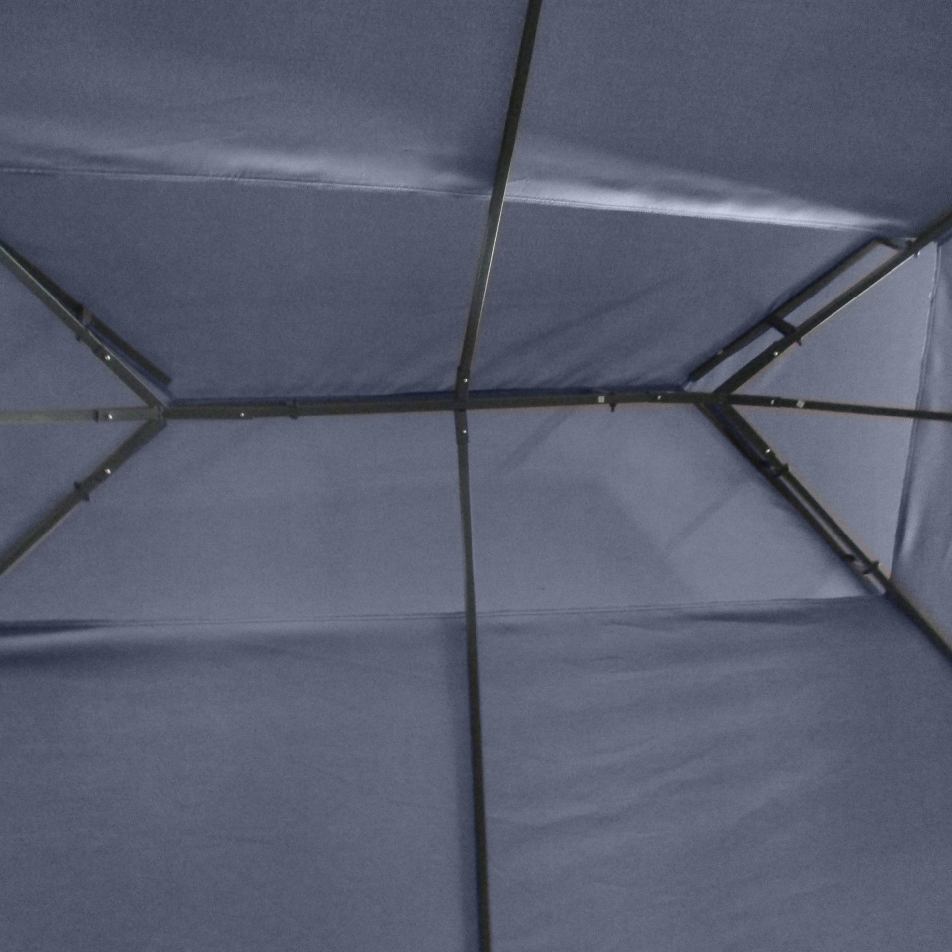 Outsunny 10' x 13' Patio Gazebo, Double Roof Outdoor Gazebo Canopy Shelter with Screen Decorate Corner Frame, for Garden, Lawn, Backyard and Deck, Gray