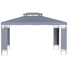 Outsunny 10' x 13' Patio Gazebo, Double Roof Outdoor Gazebo Canopy Shelter with Screen Decorate Corner Frame, for Garden, Lawn, Backyard and Deck, Gray
