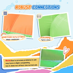 Outsunny 7-in-1 Inflatable Water Slide, Kids Castle Bounce House Includes Slide, trampoline, Pool, Water Cannon, Ball-target, Boxing Post, Tunnel with Carry Bag, Repair Patches, 750W Air Blower