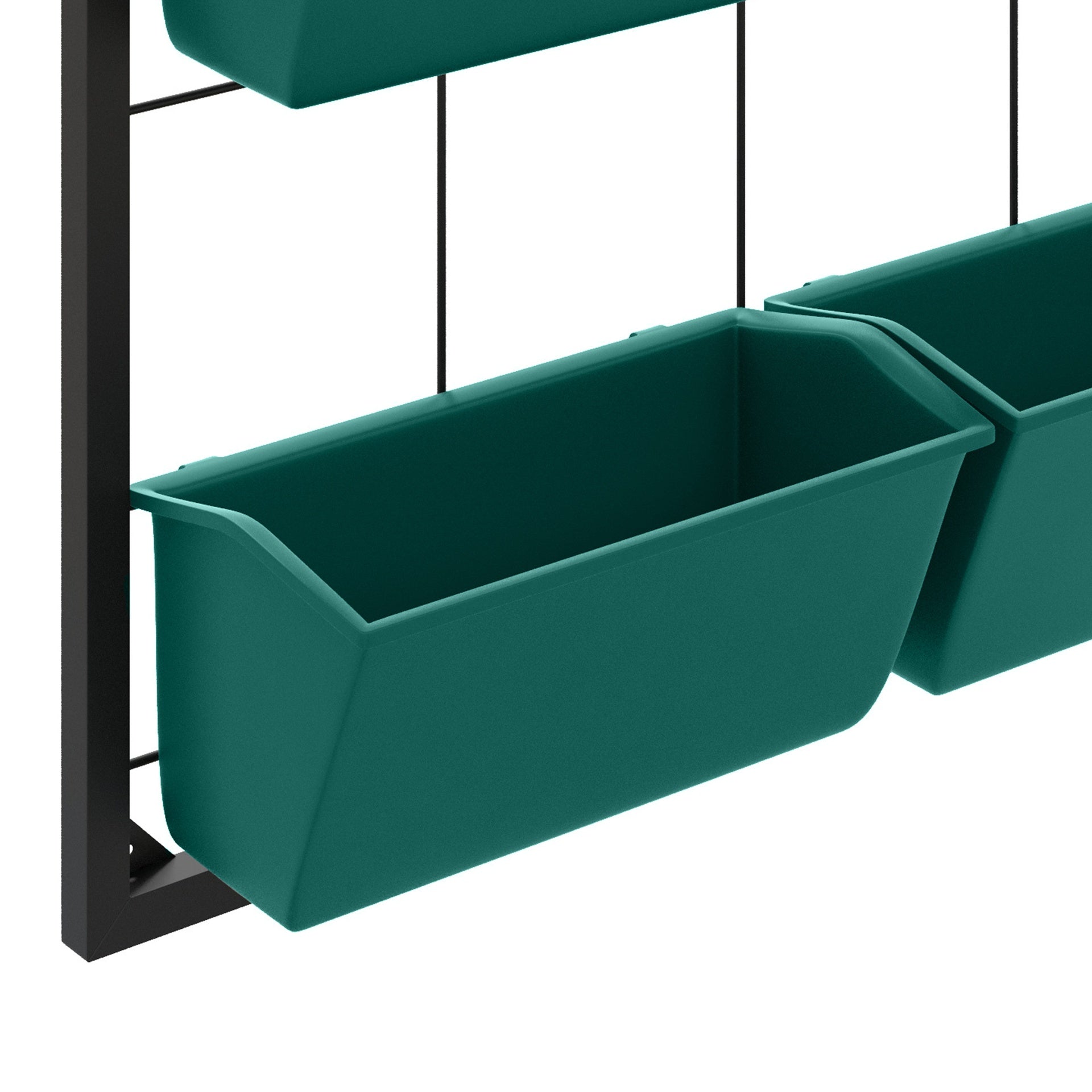 Outsunny 3-Tier Hanging Planter with 6 Pots for Indoor and Outdoor Use, Wall Planter, Self Draining & Wall Mounted, Green