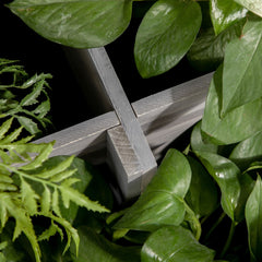 Outsunny 3 Tier Raised Garden Bed, Water Draining Fabric for Soil, Elevated Wood Flower Box for Vegetables, Herbs, Gray