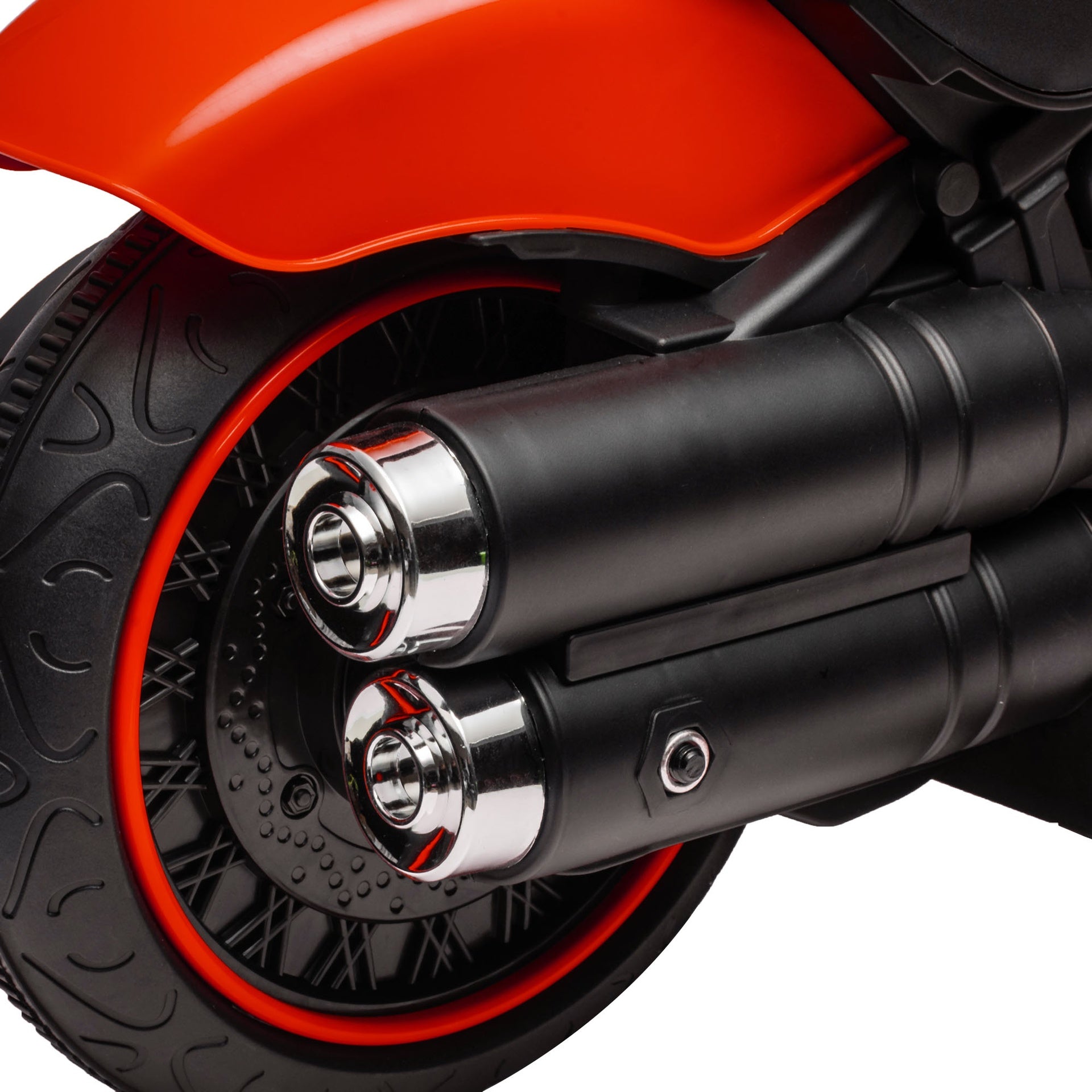 Aosom 6V Kids Motorcycle w/ Training Wheels, Single-Button Start, Red
