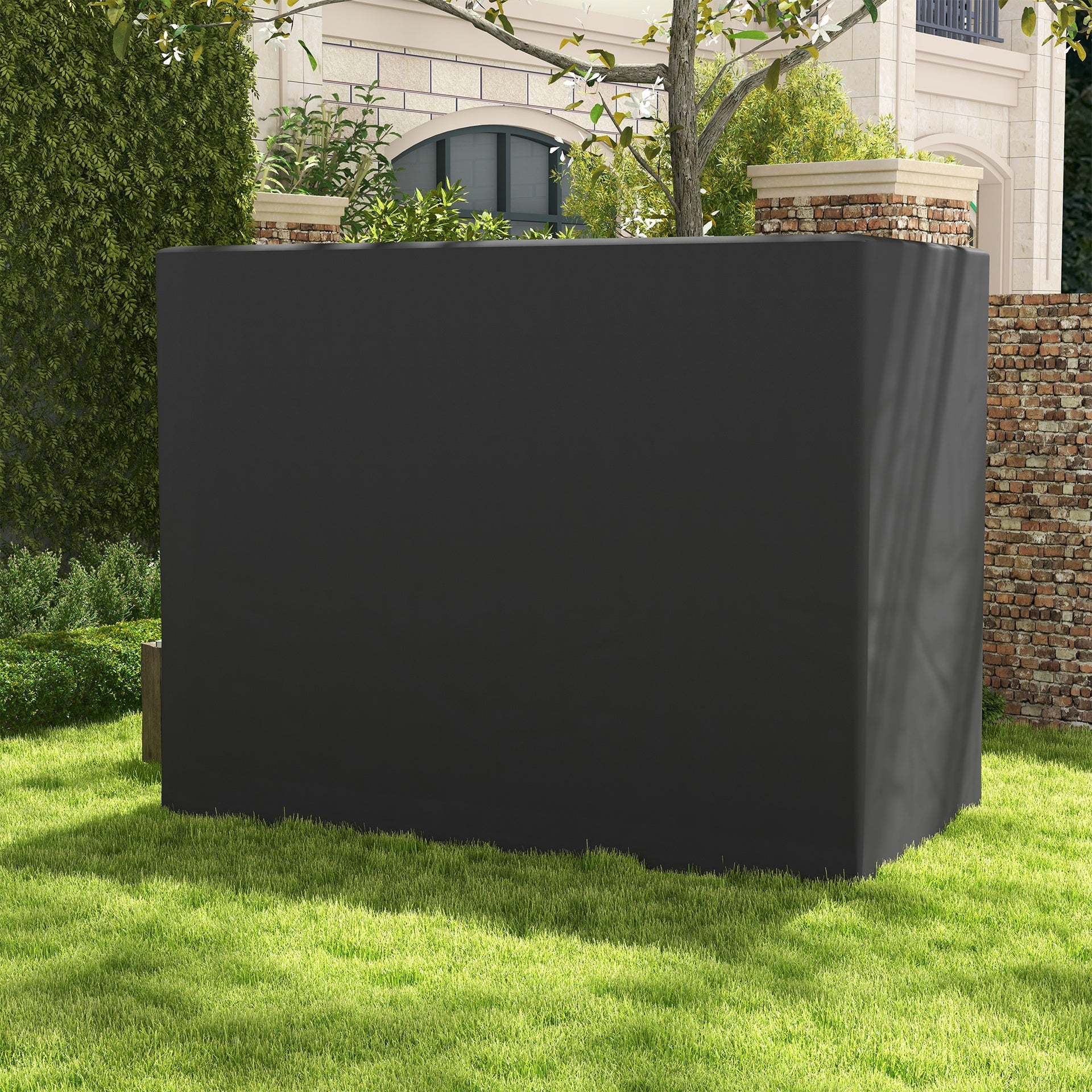 Outsunny 600D Oxford 3-Seater Patio Swing Cover Outdoor Swing Chair Cover Rain Protection Waterproof Anti-UV, Dark Gray
