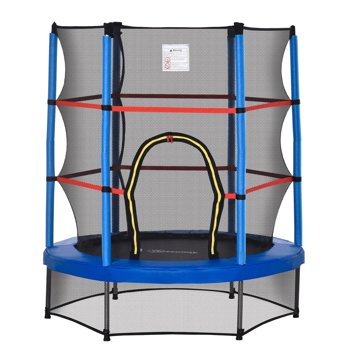 Outsunny Φ5FT Kids Trampoline with Enclosure Net for Age 3 to 6 Years Blue