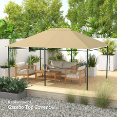 Outsunny 10' x 13' Gazebo Canopy Replacement Roof for 84C-116, Khaki