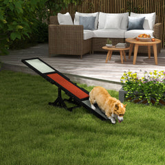PawHut Wooden Dog Agility Seesaw for Training and Exercise, Black