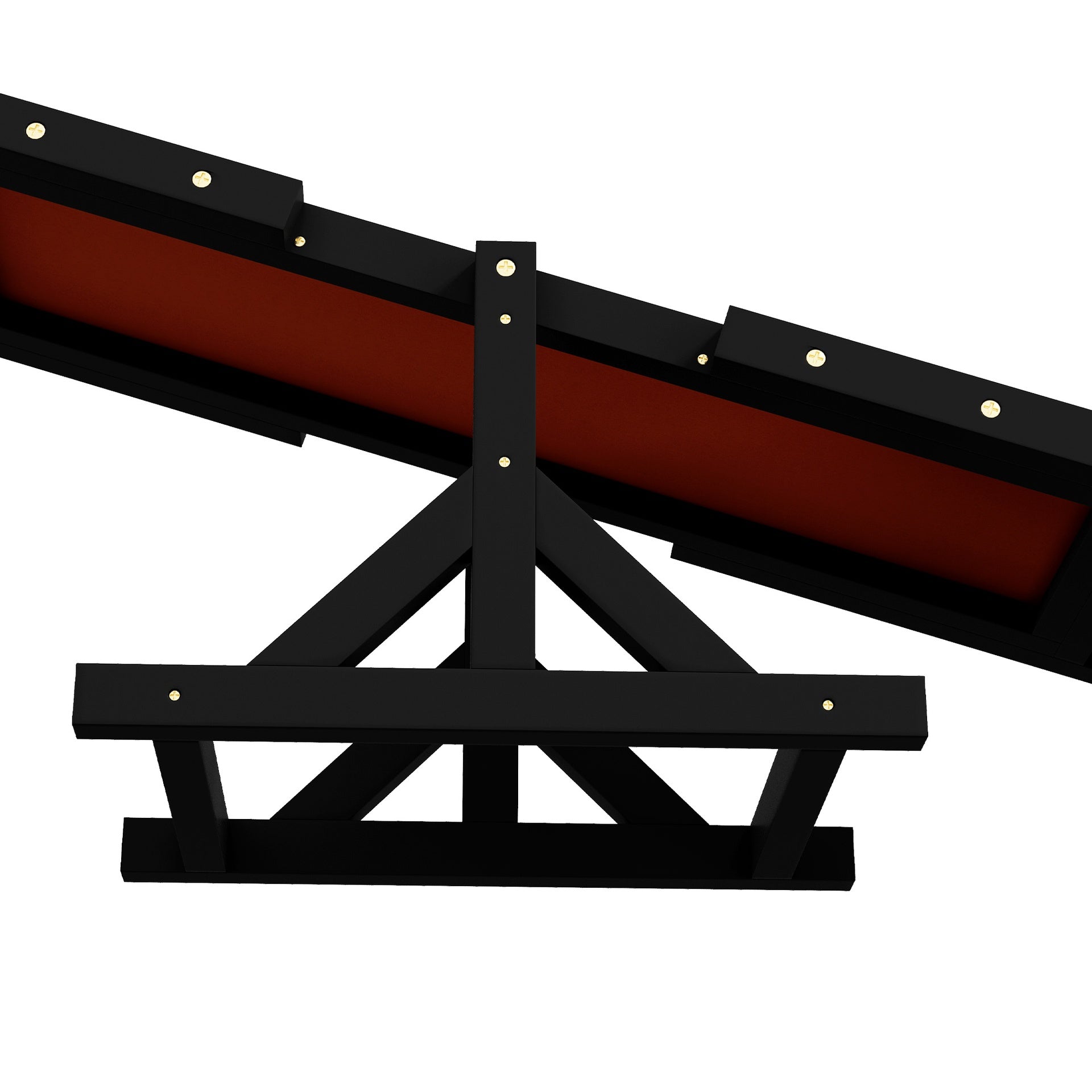 PawHut Wooden Dog Agility Seesaw for Training and Exercise, Black