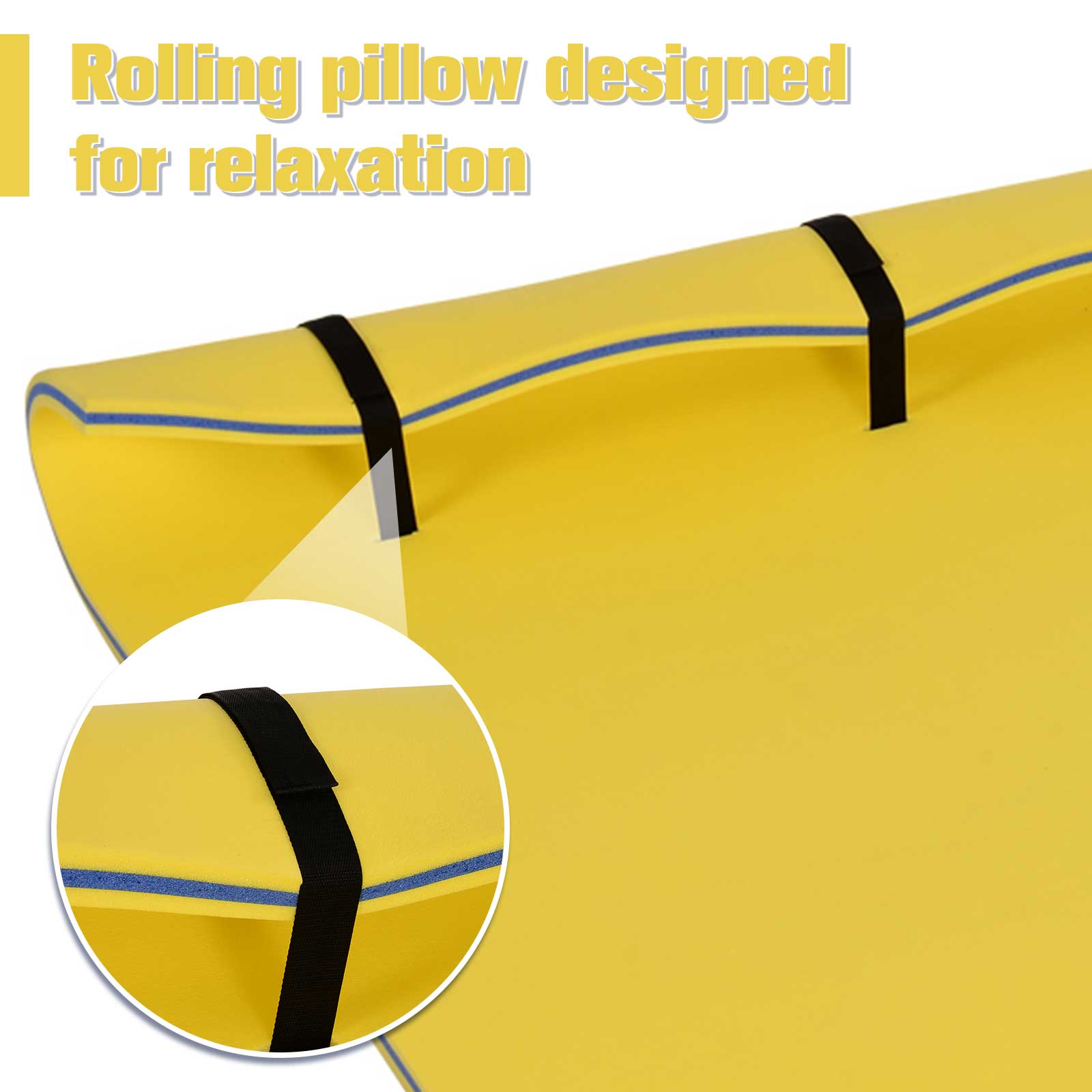 HOMCOM Floating Water Mat Float Pad Used in Lake Pool Water Beach Sea Ocean Yellow
