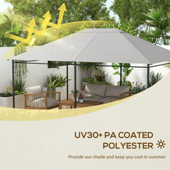 Outsunny 10' x 13' Gazebo Canopy Replacement Roof for 84C-116, Light Gray
