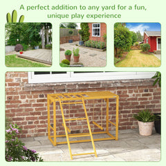 PawHut Wooden Chicken Activity Play w/ Swing Set, Chicken Coop Toy, Natural