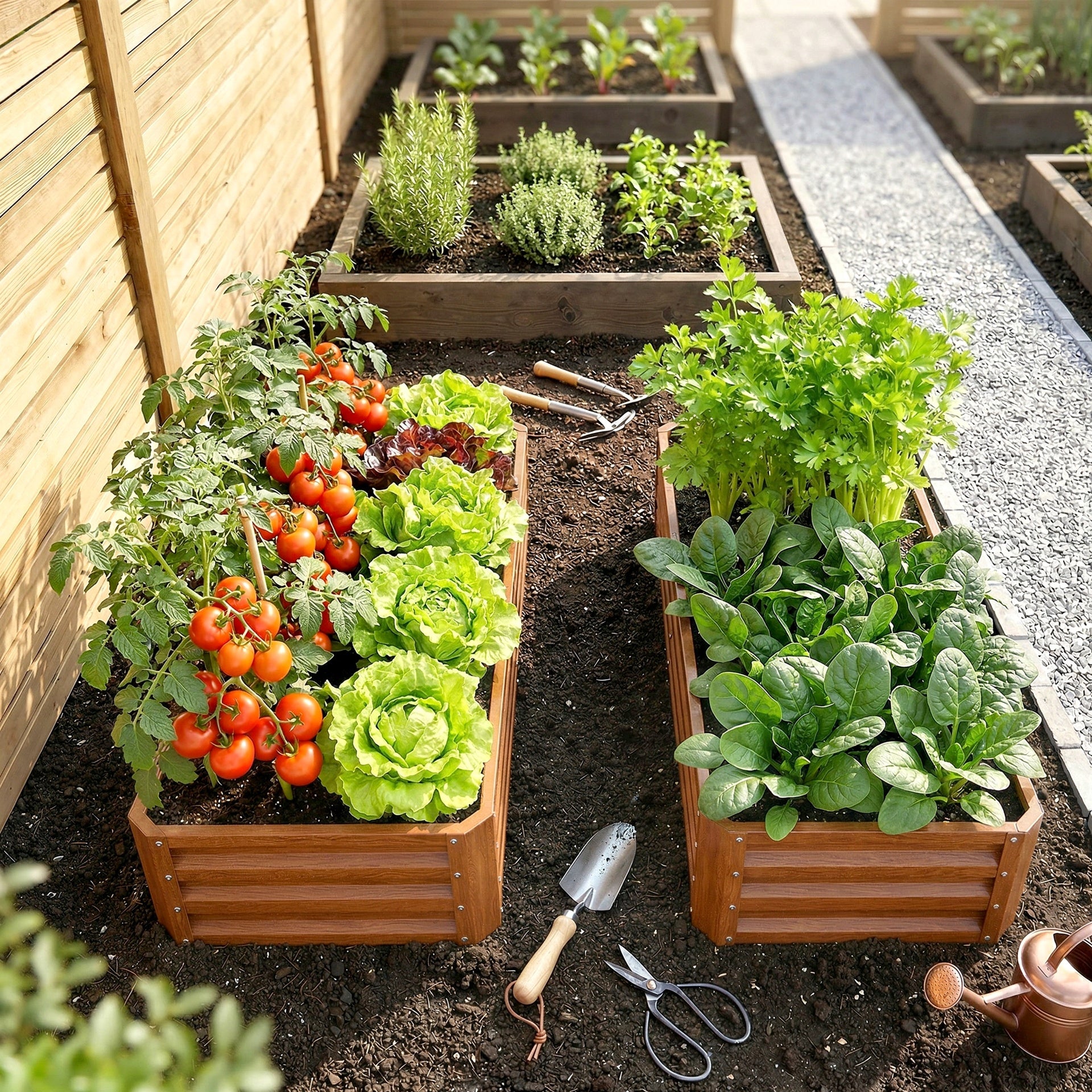 Outsunny Galvanized Raised Garden Bed, 4' x 2' x 1' Metal Planter Box, for Growing Vegetables, Flowers, Herbs, Succulents, Brown