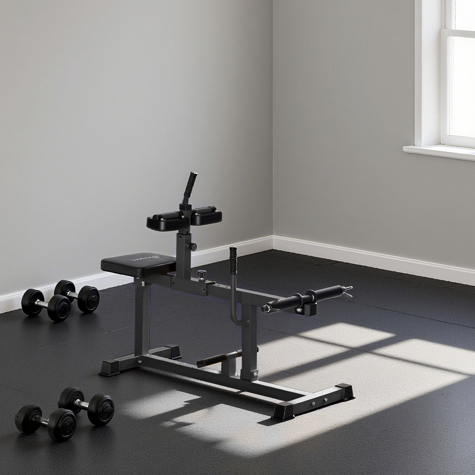 Soozier Adjustable Steel Seated Calf Raise Exercise Strength Training Gym Equipment, Black