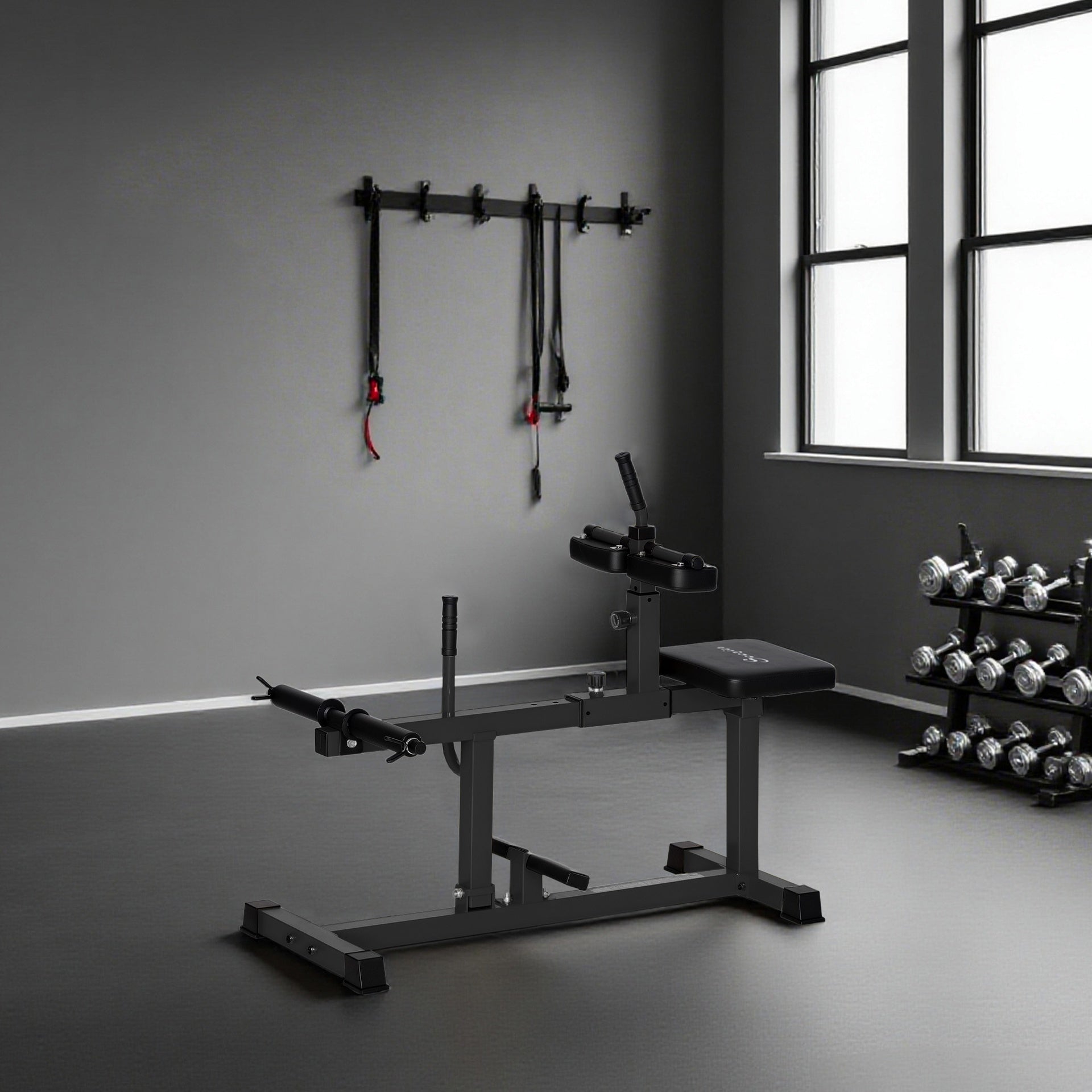 Soozier Adjustable Steel Seated Calf Raise Exercise Strength Training Gym Equipment, Black