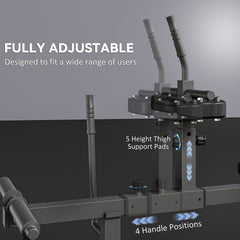 Soozier Adjustable Steel Seated Calf Raise Exercise Strength Training Gym Equipment, Black