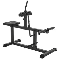 Soozier Adjustable Steel Seated Calf Raise Exercise Strength Training Gym Equipment, Black
