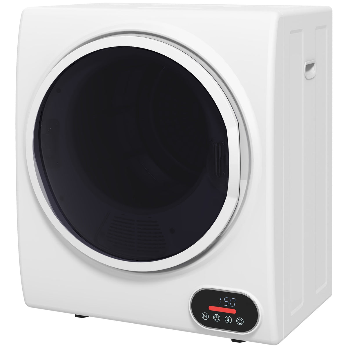 HOMCOM 1.5 cu.ft Portable Compact Clothes Laundry Dryer with Intelligent Drying for Apartments Dorms RVs, 850W, White