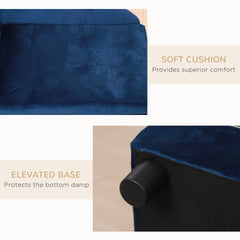 PawHut Pet Sofa Bed Couch with Storage, Pet Sofa for Cats and Small Dogs