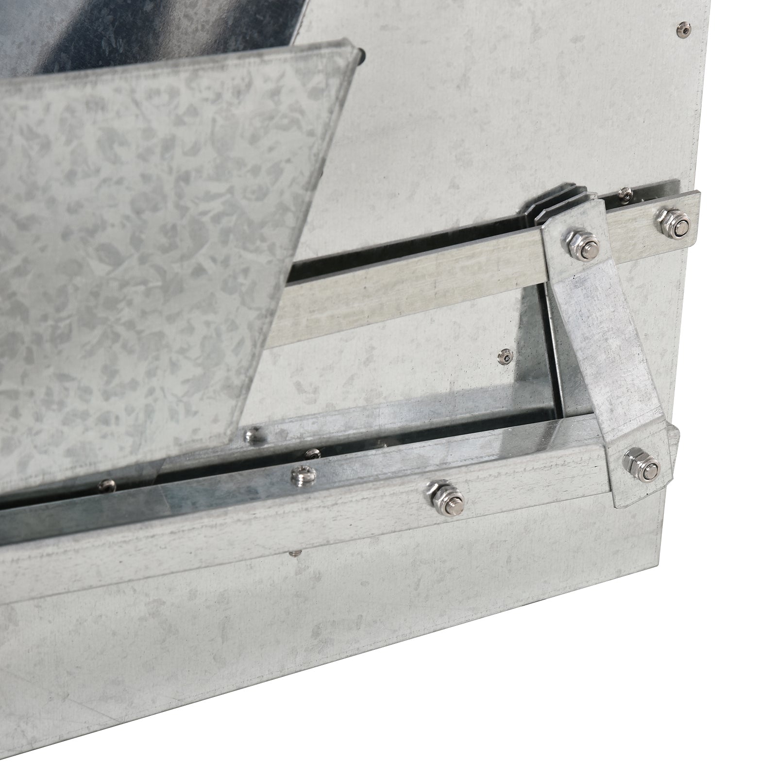 PawHut 25 lbs Capacity Automatic Chicken Poultry Feeder with a Galvanized Steel and Aluminium Build, Weatherproof Design