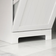 HOMCOM Laundry Hamper Cabinet, Laundry Cabinet with Tilt Out Laundry Basket and Drawer, White