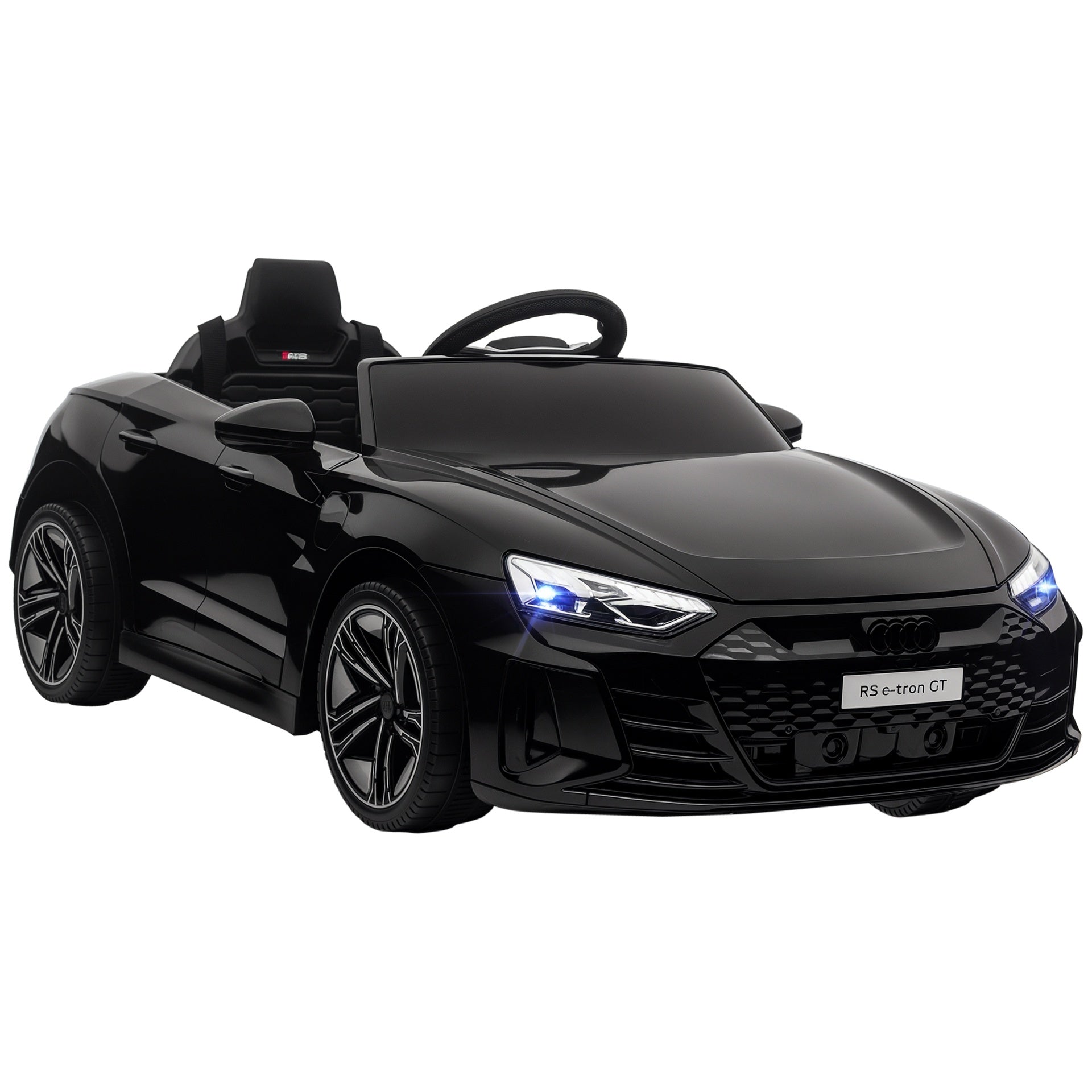 Aosom Licensed Audi RS e-tron GT 12V Ride On Car Truck for Kids, Electric Car Ride On Vehicle w/Parent Remote Control, Music, Lights, for Toddlers, Black