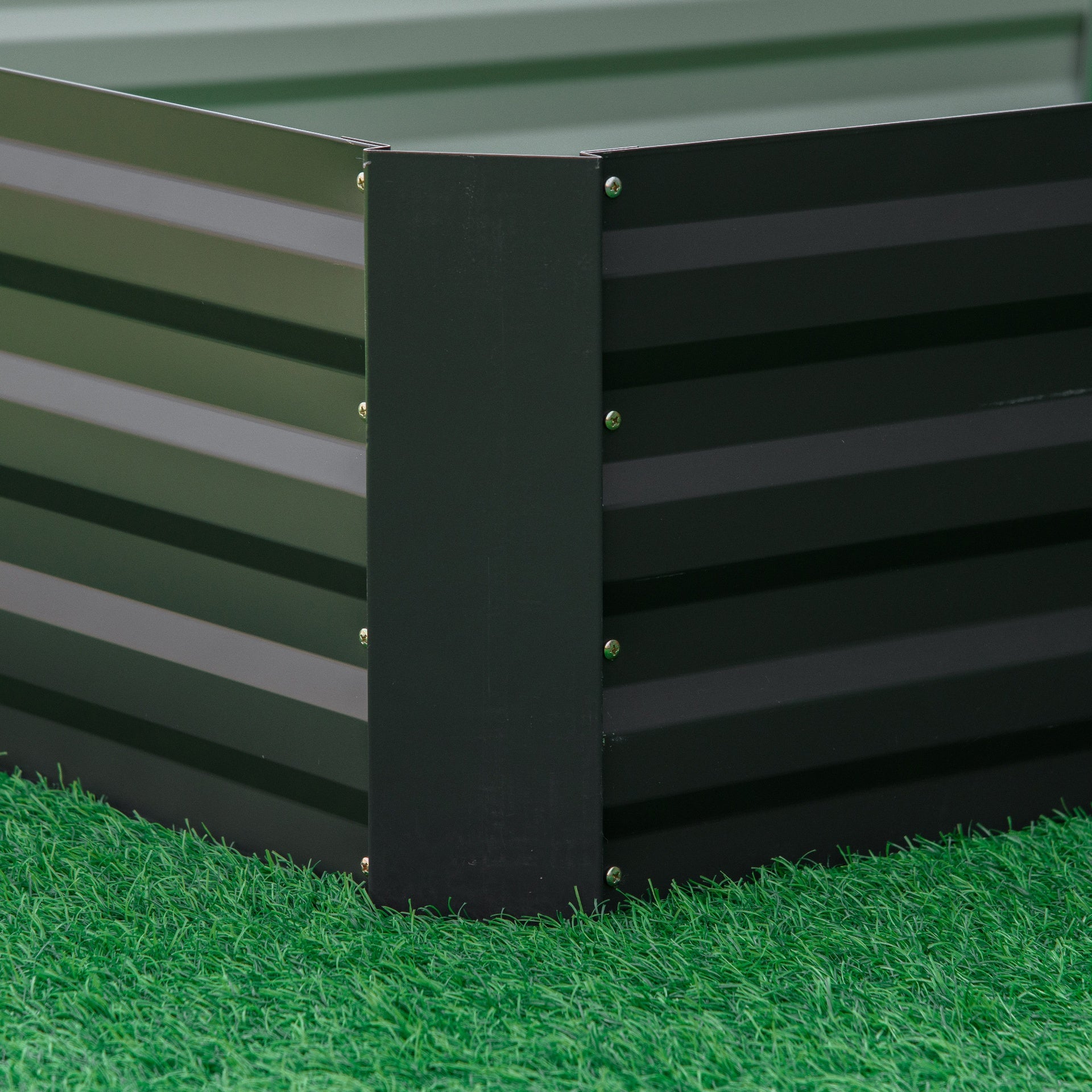 Outsunny 95" x 36" x 12" Galvanized Raised Garden Bed, Easy DIY and Cleaning for Growing Flowers, Herbs, Succulents, Gray
