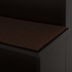 PawHut Pet Stairs, Small Pet Steps with Cushioned Removable Covering for Dogs and Cats Up To 22 lbs, Brown