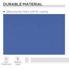 Outsunny 12' x 10' Manual Retractable Awning Outdoor Sunshade Shelter with Adjustable & Versatile Design