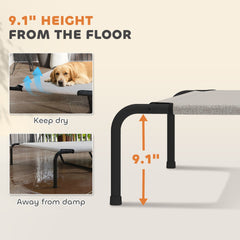 PawHut Elevated Dog Bed for Large Breeds Beige 60"L