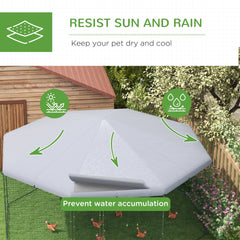 PawHut 17.1 ft x 15.7 ft Chicken Run for 19-25 Chickens with Cover
