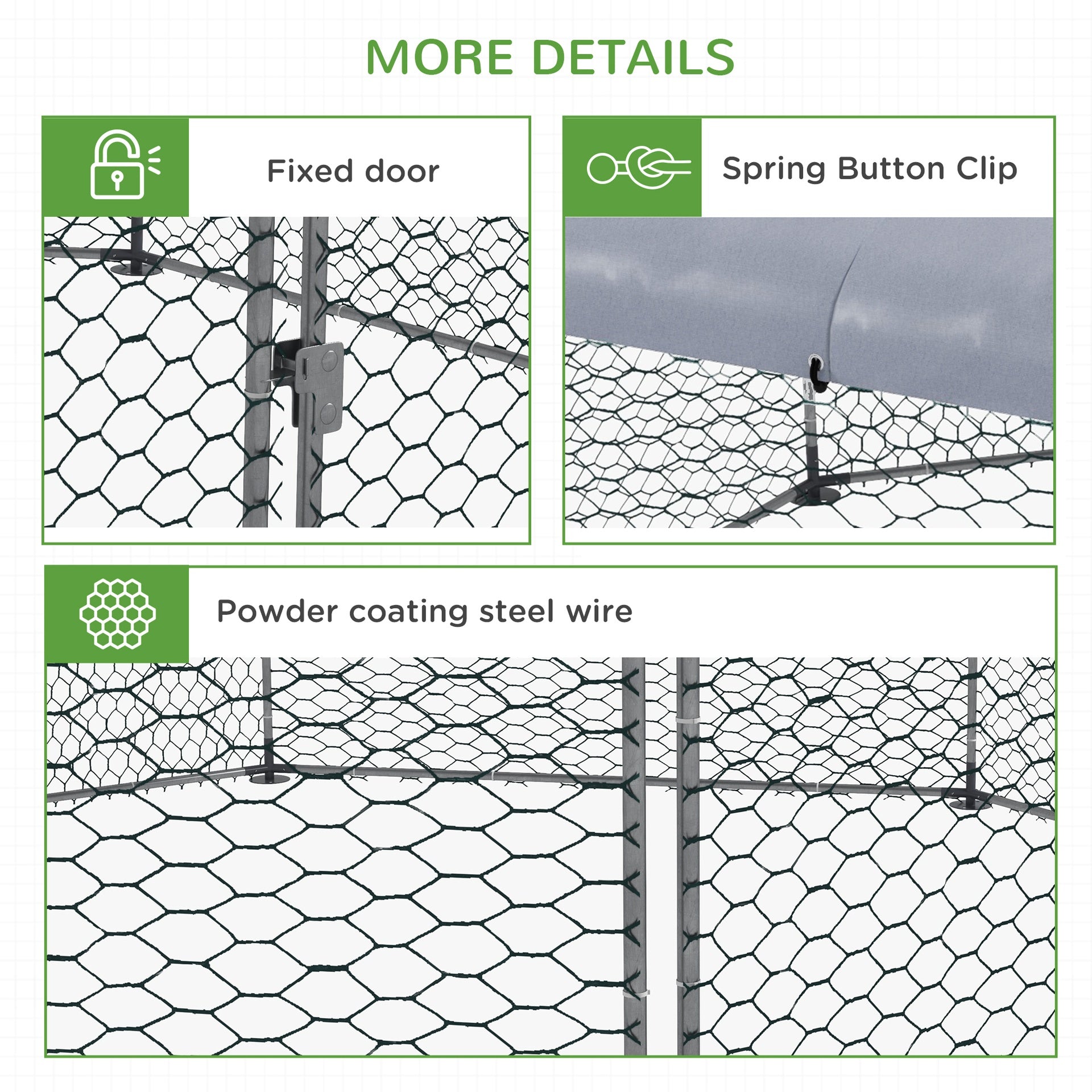 PawHut 17.1 ft x 15.7 ft Chicken Run for 19-25 Chickens with Cover