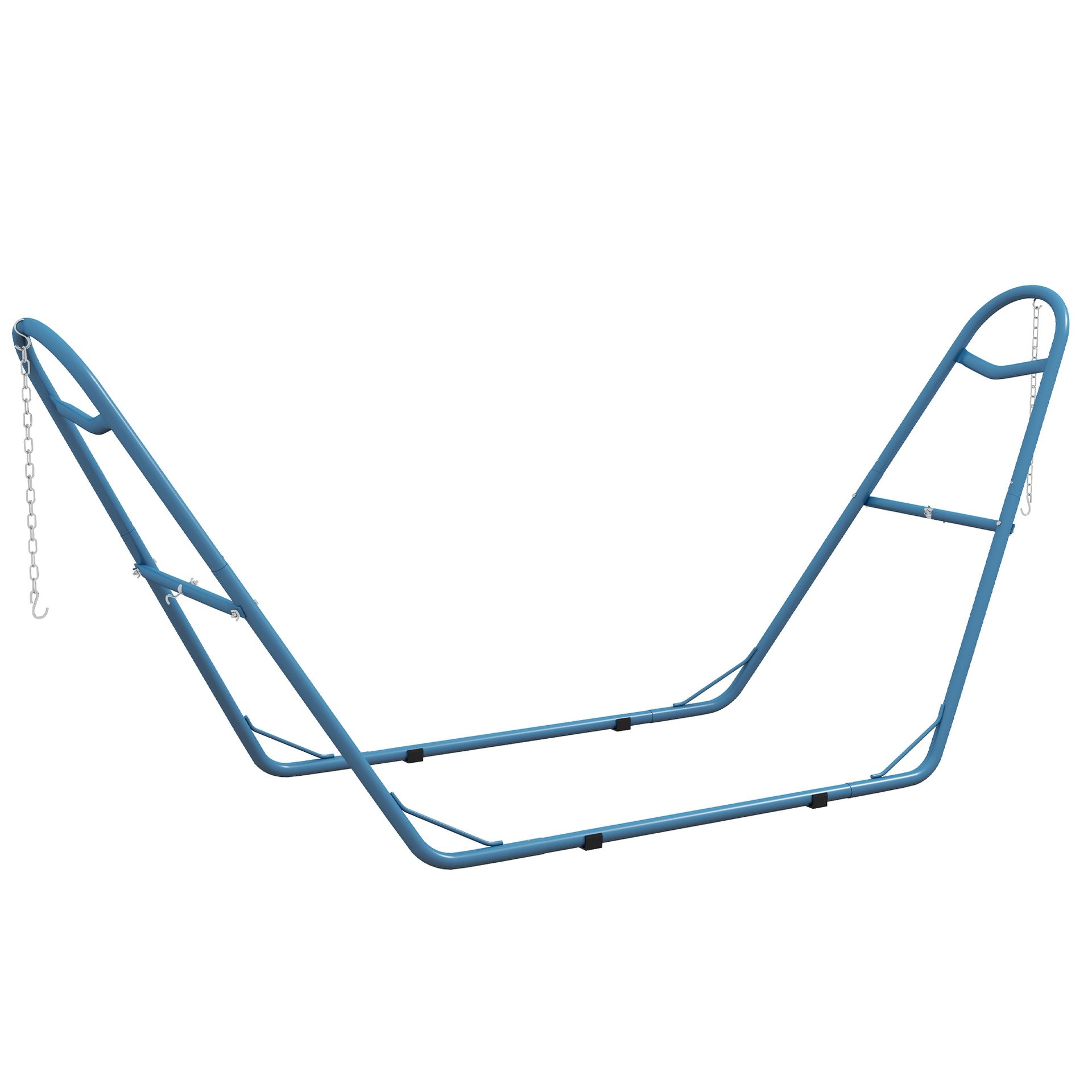 Outsunny Hammock Stand, Portable Adjustable Steel Frame Hammock Stand, Weather Resistant, 10.3', 550 lbs. Capacity, Blue