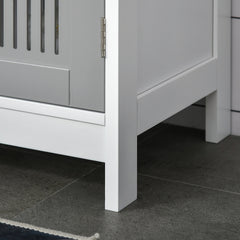 kleankin Under Sink Pedestal Storage Bathroom Cabinet, Gray White