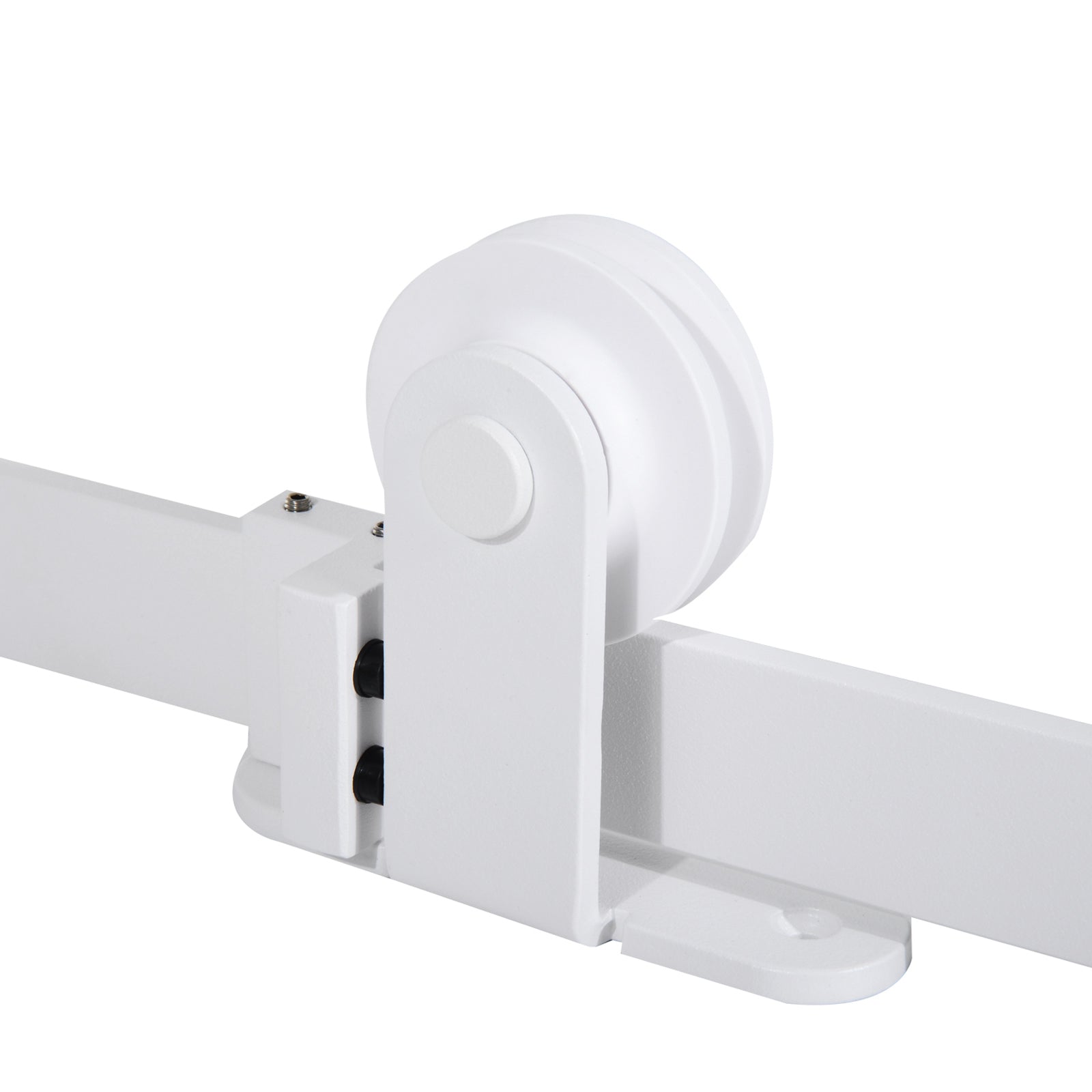 HOMCOM 6' Rustic Interior Sliding Barn Door Mounting Hardware Kit - White