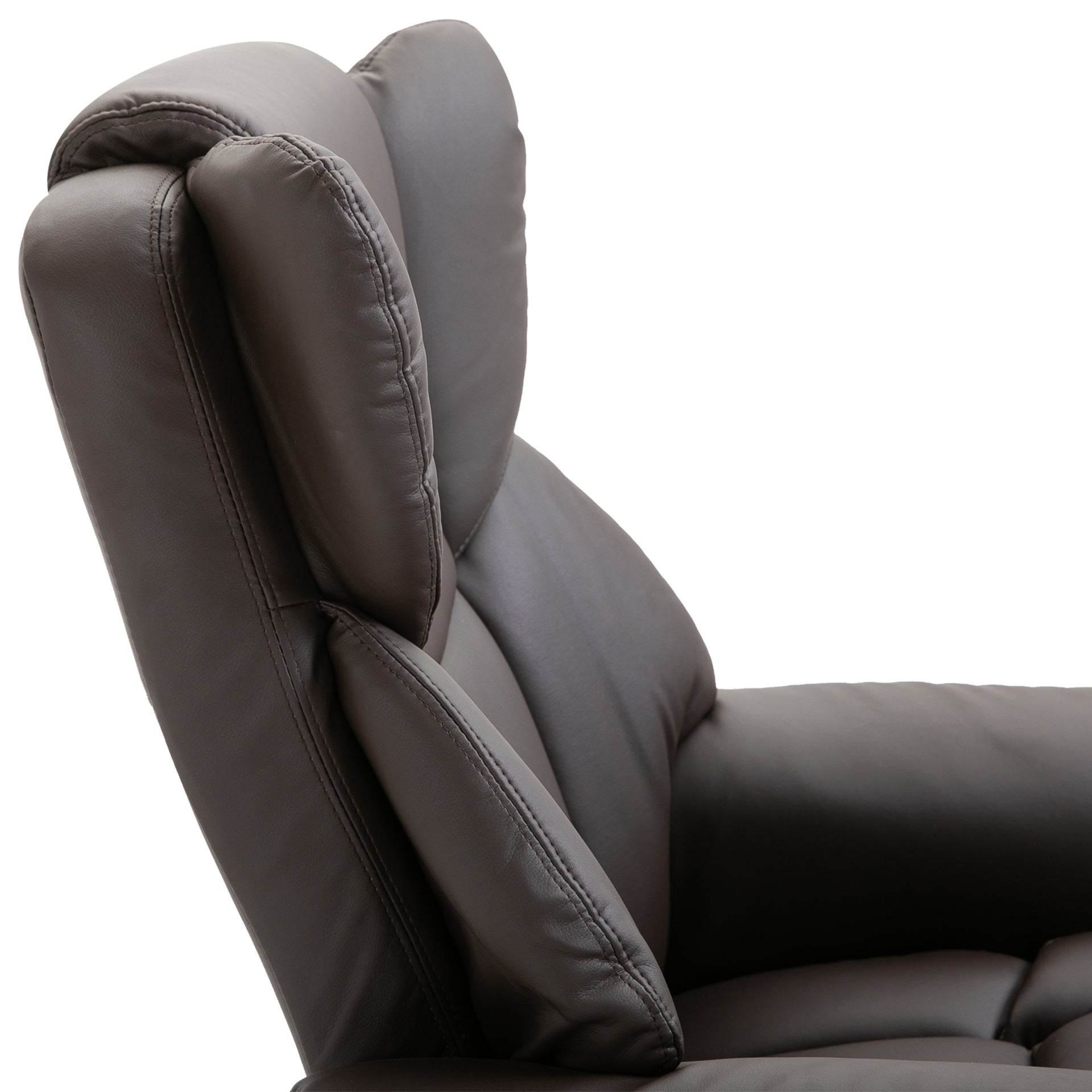 HOMCOM Massage Sofa Recliner Chair w/ Footrest, 10 Vibration Point, Faux PU Leather, Brown