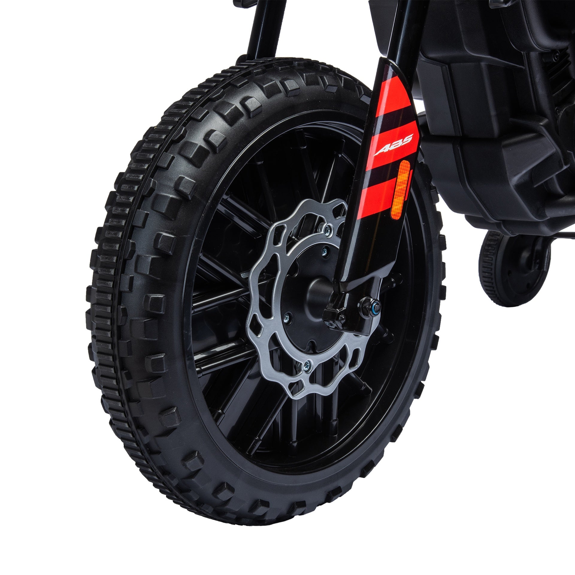 Qaba 12V Aprilia Licenced Kids Motorcycle with Training Wheels, Spring Suspension, LED Light, USB, Music, Red