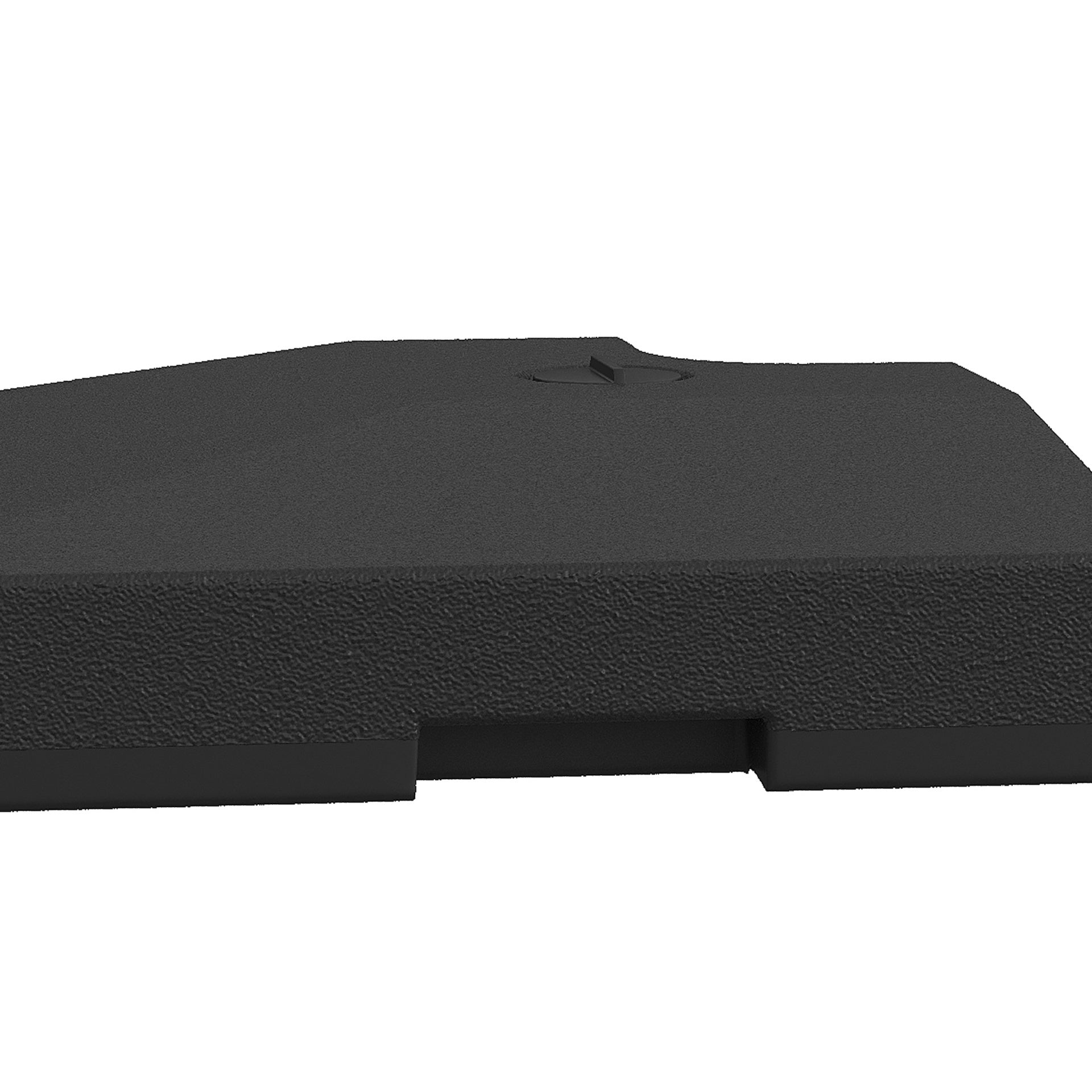 Outsunny 4 Pieces Cantilever Patio Umbrella Base, Outdoor Offset Umbrella Weights, 176 lbs Capacity Water or 264 lbs Capacity Sand  Plates Set, Black