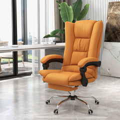 Vinsetto PU Leather Executive Massage Office Chair with 4 Vibration, Reclining w/ Adjustable Height, Swivel Wheels, Light Brown