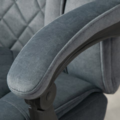 Vinsetto Massage Office Chair, Heated Reclining Computer Chair with Adjustable Height and Footrest, Charcoal Gray