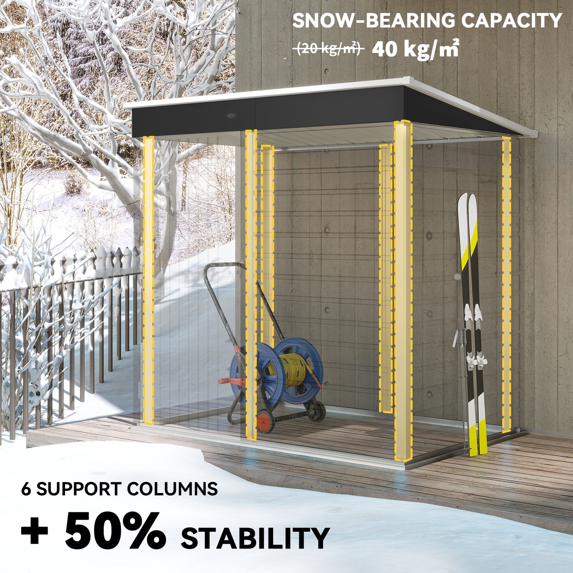 Outsunny 6' x 4' Outdoor Garden Shed, Metal Storage Shed with Lockable Door and Gloves for Backyard Garden Patio, Dark Gray