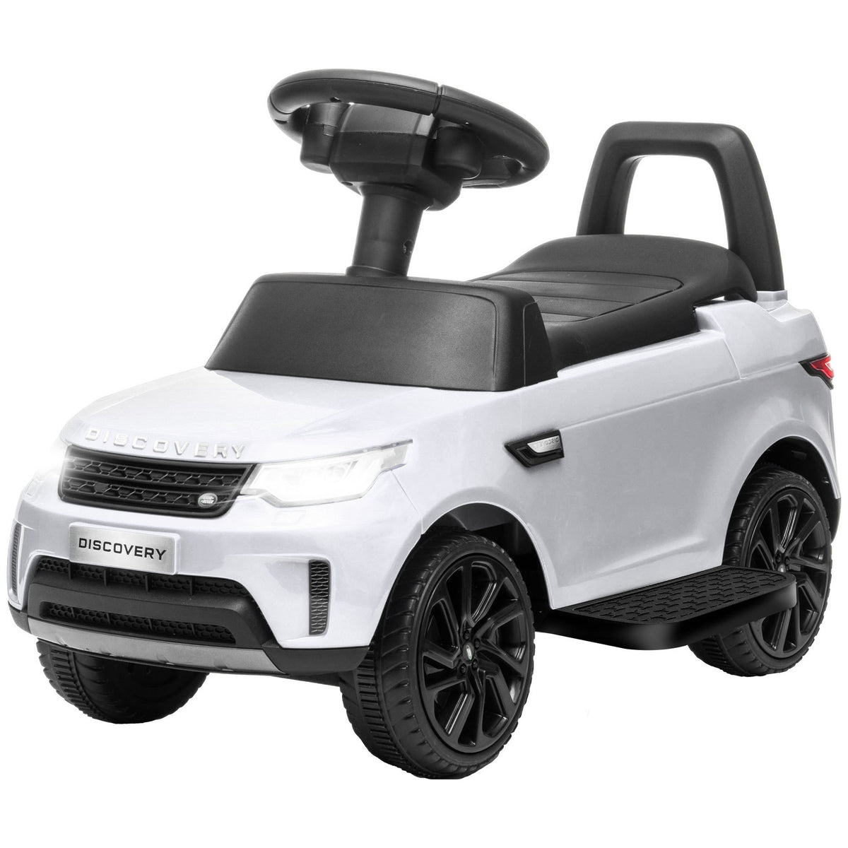 Qaba 2 in 1 Land Rover Licensed 6V Ride on Car Sliding Car Battery Powered Electric Car w/ Headlights Music Horn, White