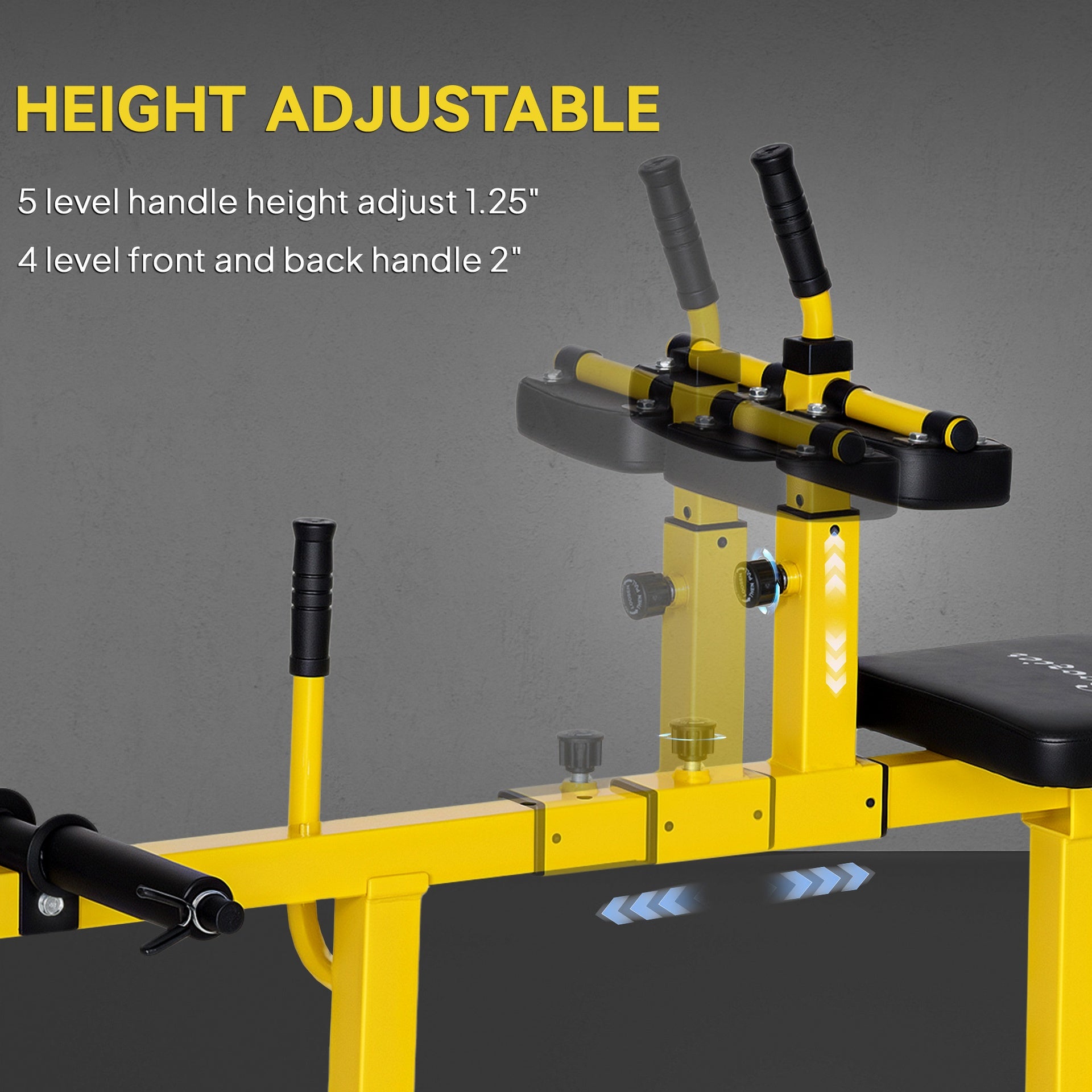 Soozier Adjustable Steel Seated Calf Raise Exercise Strength Training Gym Equipment, Yellow