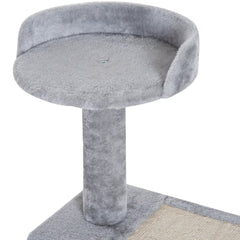PawHut 40" 5-Level Revolving Stair Cat Tree Scratcher Climbing Activity Tower with Play Center and Resting Perch - Gray