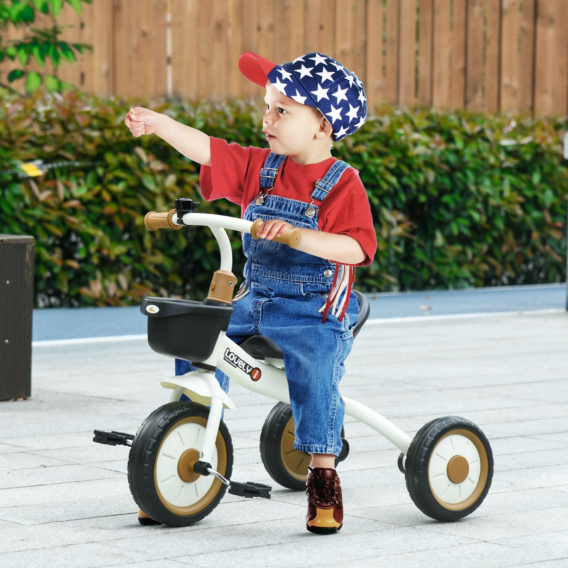 Qaba Tricycle for Kids Age 2-5, Toddler Bike for Children, White