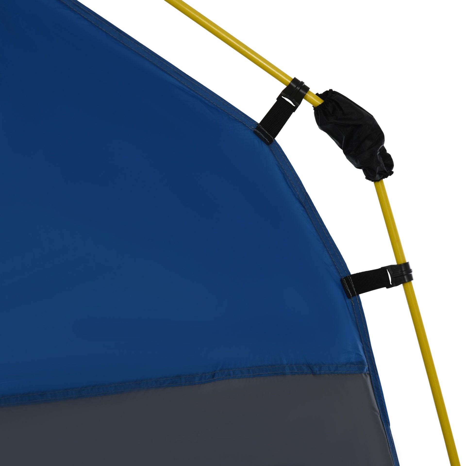 Outsunny 3 Person Pop Up Camping Tent Quick Setup Automatic Hydraulic Family Travel Tent w/ Windows Doors Carry Bag, Blue