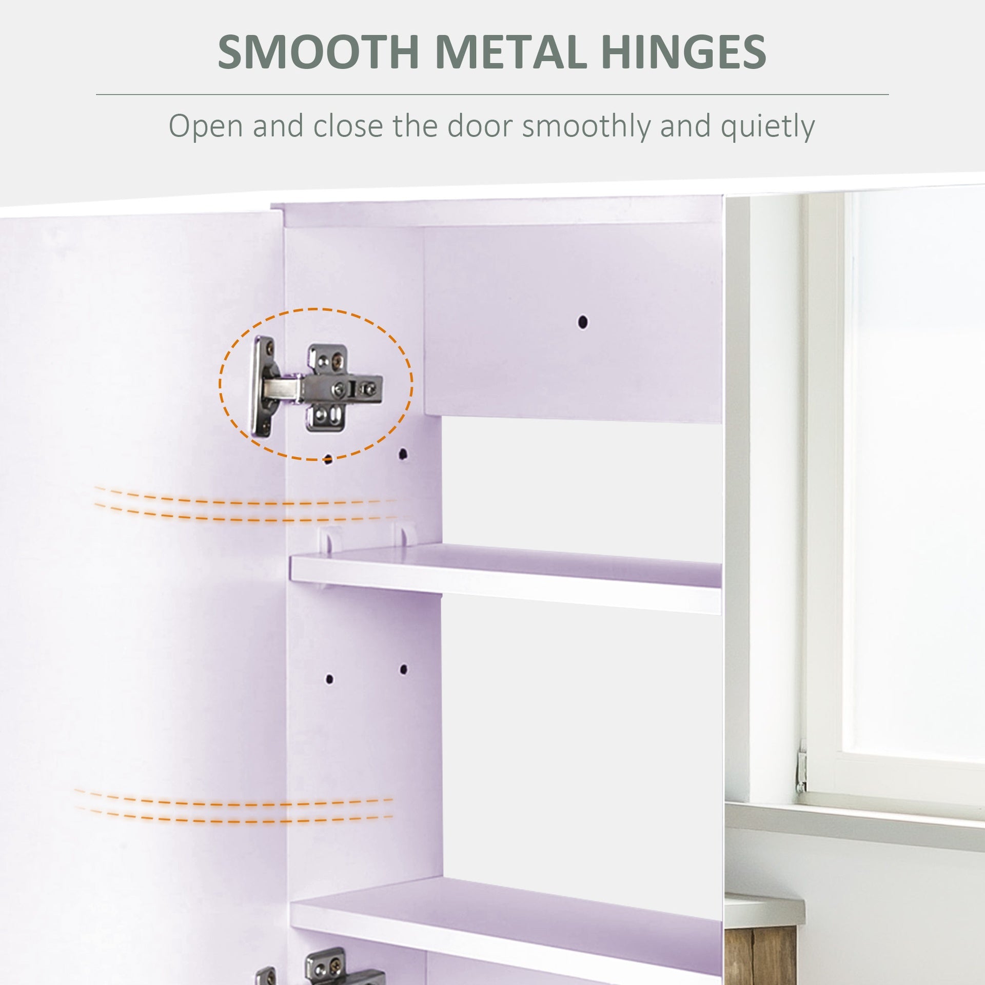 HOMCOM Double Door Wall Mounted Bathroom Mirror, 31.5" x 23.5" Medicine Cabinet with Modern Design, Large Storage, & Quiet Hinges