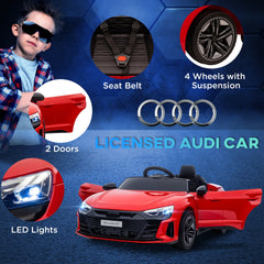 Aosom Licensed Audi RS e-tron GT 12V Ride On Car Truck for Kids, Electric Car Ride On Vehicle w/Parent Remote Control, Music, Lights, for Toddlers, Red