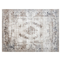 HOMCOM 6x9 Boho Area Rug, Machine Washable Carpet for Living Room, Bedroom, Dining Room, Kitchen, Home Office, Brown