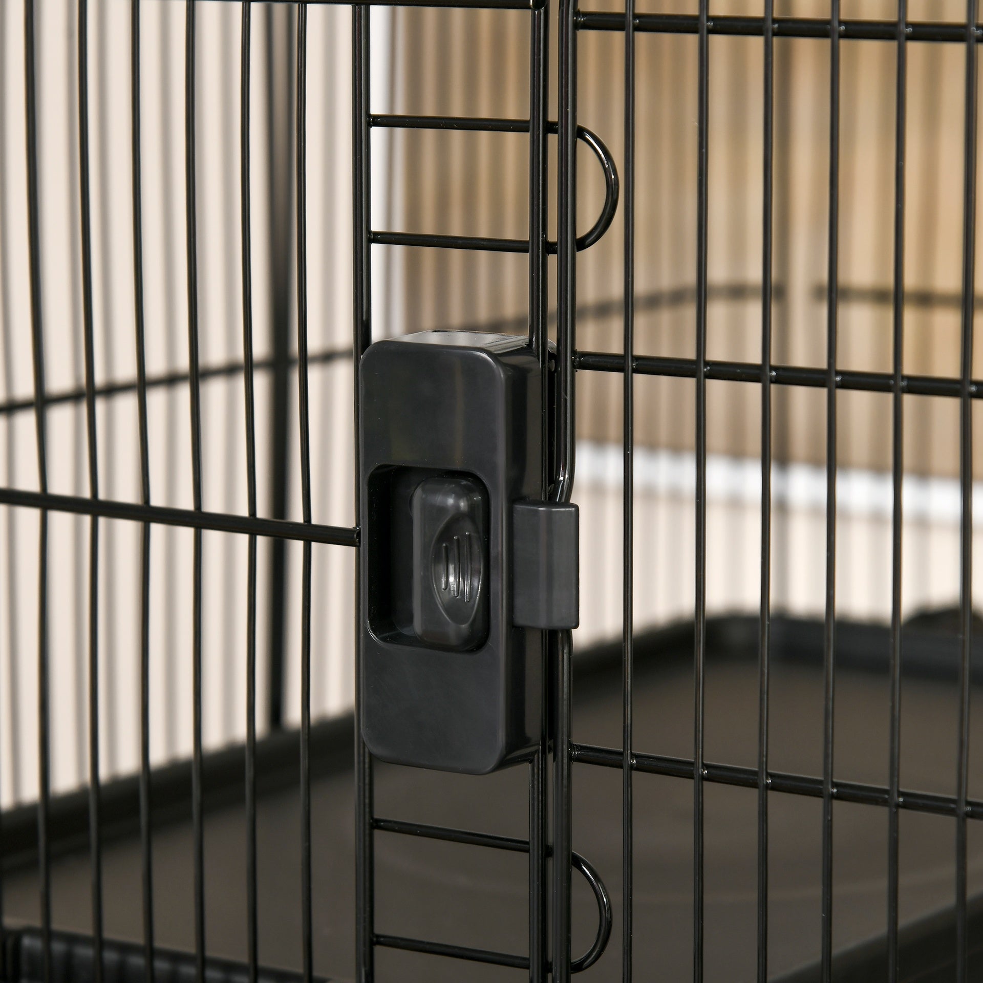 PawHut 6-tier Platform Rolling Small Animal Rabbit Cage with a Large Living Space, Black